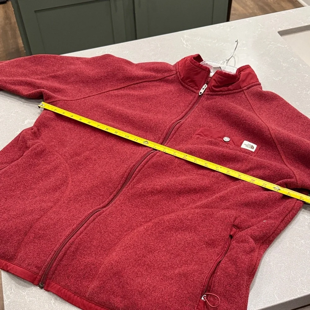 The North Face Deep Red Full-Zip Fleece Jacket